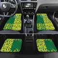 Australian Opals Basketball Car Mats Geometric Tribal Pattern In Green And Gold Athletic Art