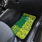 Australian Opals Basketball Car Mats Geometric Tribal Pattern In Green And Gold Athletic Art