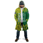Australian Opals Basketball Cloak Geometric Tribal Pattern In Green And Gold Athletic Art