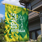 Australian Opals Basketball Garden Flag Geometric Tribal Pattern In Green And Gold Athletic Art