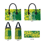 Australian Opals Basketball Leather Bag Geometric Tribal Pattern In Green And Gold Athletic Art