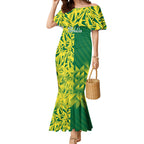 Australian Opals Basketball Mermaid Dress Geometric Tribal Pattern In Green And Gold Athletic Art