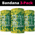 Australian Opals Basketball Neck Gaiter Geometric Tribal Pattern In Green And Gold Athletic Art