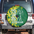 Australian Opals Basketball Spare Tire Cover Geometric Tribal Pattern In Green And Gold Athletic Art