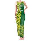 Australian Opals Basketball Tank Maxi Dress Geometric Tribal Pattern In Green And Gold Athletic Art