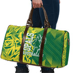 Australian Opals Basketball Travel Bag Geometric Tribal Pattern In Green And Gold Athletic Art
