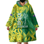 Australian Opals Basketball Wearable Blanket Hoodie Geometric Tribal Pattern In Green And Gold Athletic Art