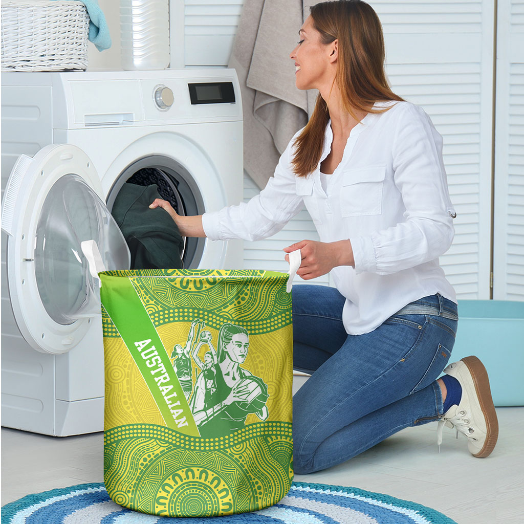 Australian Diamonds Netball Laundry Basket Indigenous Aboriginal Art Style Dot Pattern Graphics