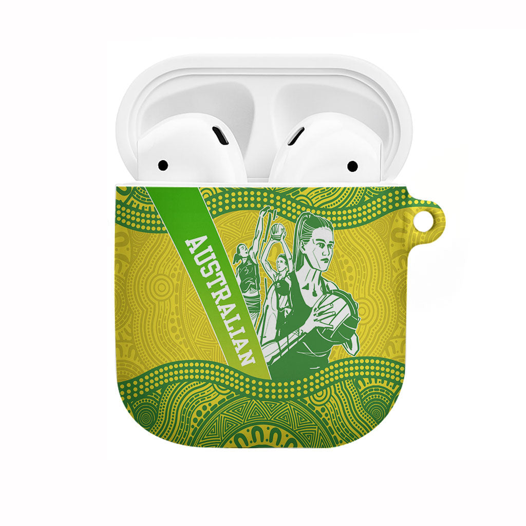 Australian Diamonds Netball AirPods Case Indigenous Aboriginal Art Style Dot Pattern Graphics