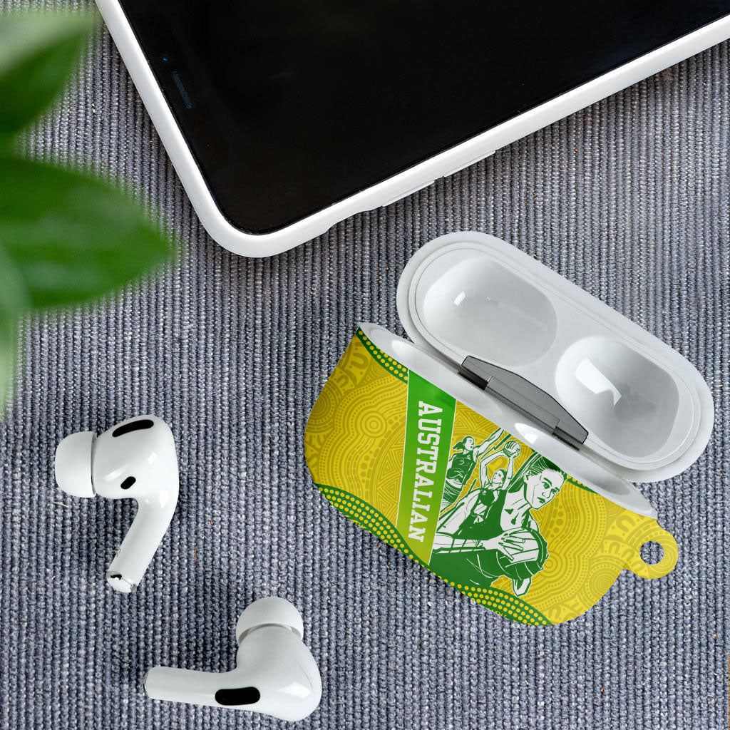 Australian Diamonds Netball AirPods Case Indigenous Aboriginal Art Style Dot Pattern Graphics