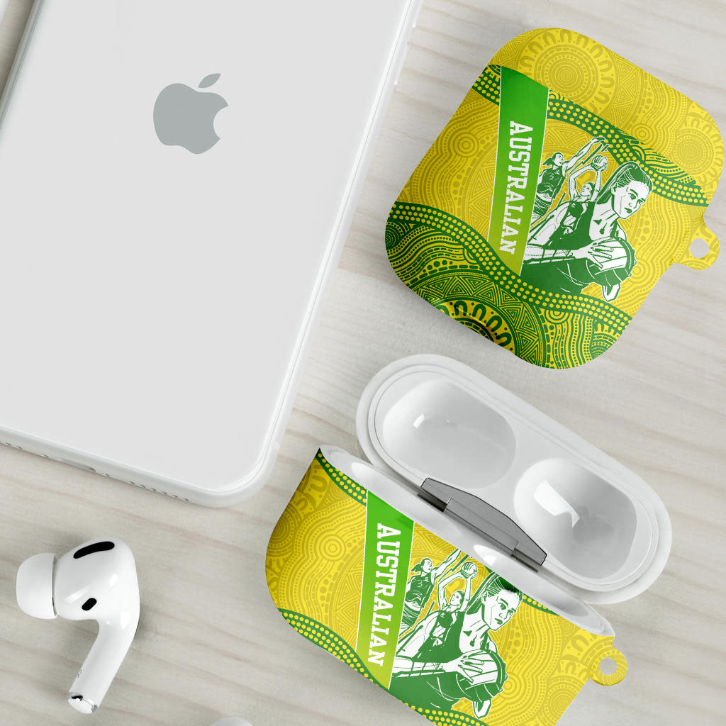 Australian Diamonds Netball AirPods Case Indigenous Aboriginal Art Style Dot Pattern Graphics