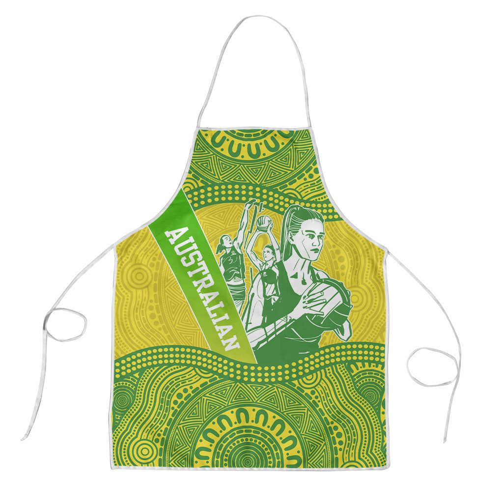 Australian Diamonds Netball Apron Indigenous Aboriginal Art Style Dot Pattern Graphics