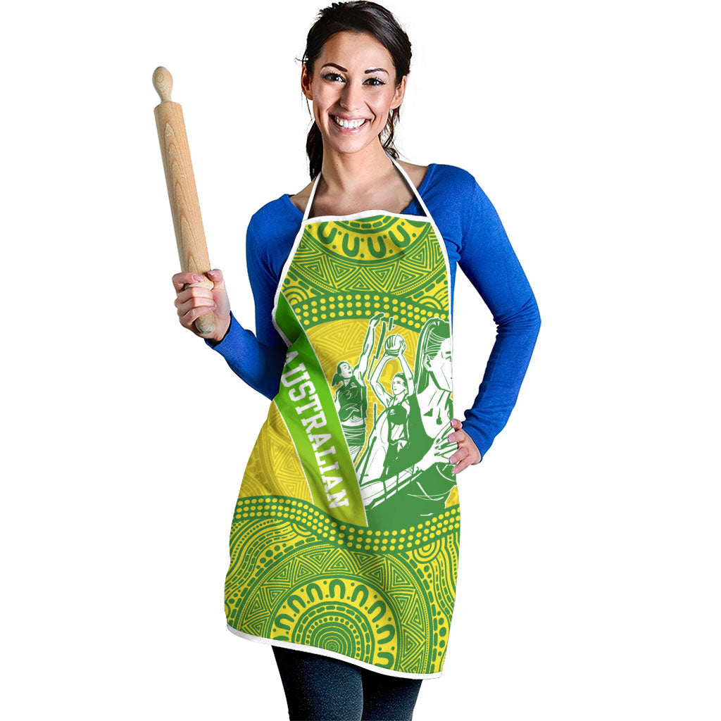 Australian Diamonds Netball Apron Indigenous Aboriginal Art Style Dot Pattern Graphics