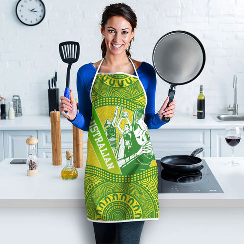 Australian Diamonds Netball Apron Indigenous Aboriginal Art Style Dot Pattern Graphics