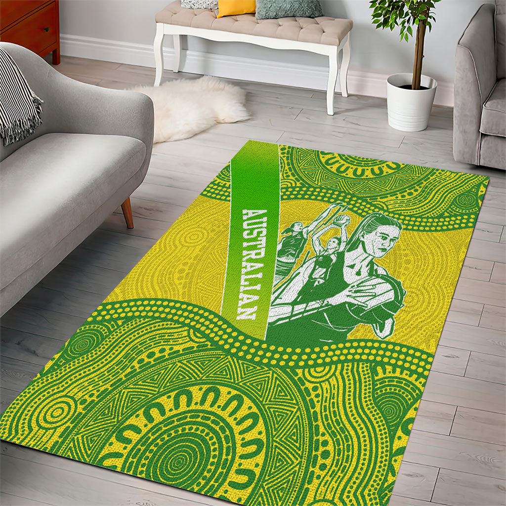 Australian Diamonds Netball Area Rug Indigenous Aboriginal Art Style Dot Pattern Graphics