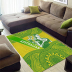 Australian Diamonds Netball Area Rug Indigenous Aboriginal Art Style Dot Pattern Graphics