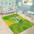 Australian Diamonds Netball Area Rug Indigenous Aboriginal Art Style Dot Pattern Graphics
