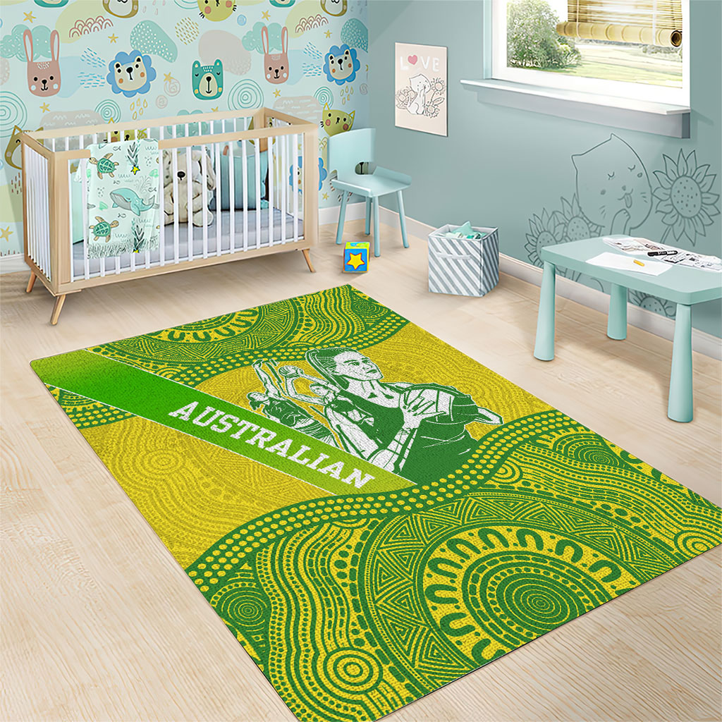 Australian Diamonds Netball Area Rug Indigenous Aboriginal Art Style Dot Pattern Graphics