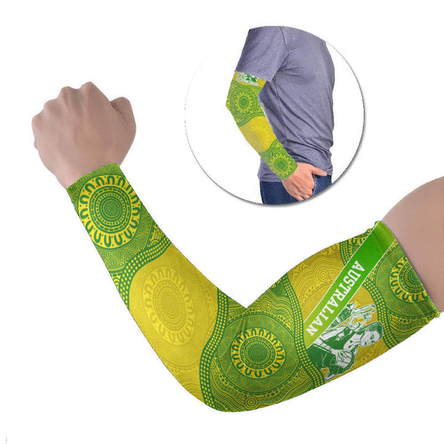 Australian Diamonds Netball Arm Sleeves Indigenous Aboriginal Art Style Dot Pattern Graphics