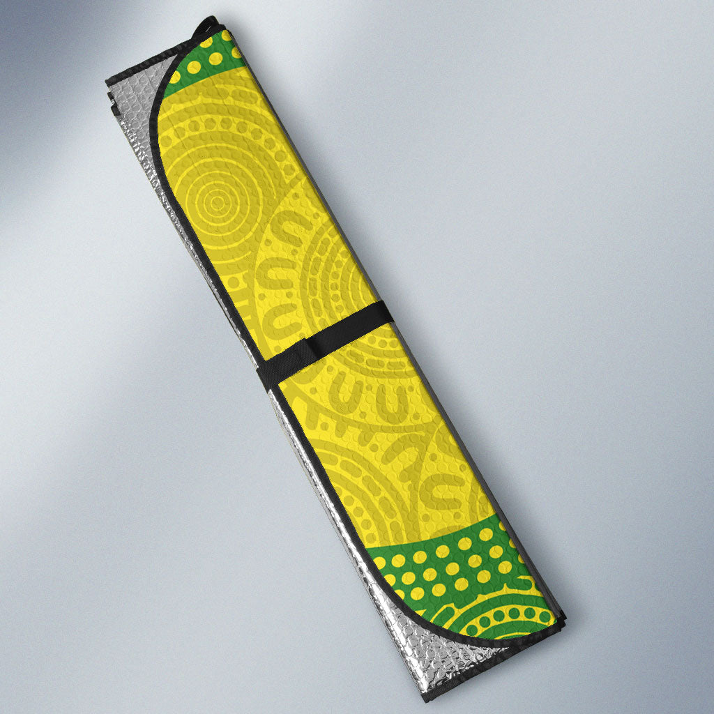 Australian Diamonds Netball Auto Sun Shade Indigenous Aboriginal Art Style Dot Pattern Graphics