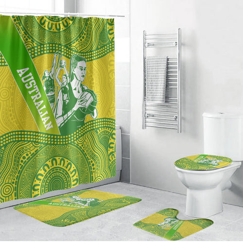 Australian Diamonds Netball Bathroom Set Indigenous Aboriginal Art Style Dot Pattern Graphics