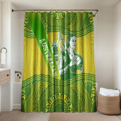 Australian Diamonds Netball Bathroom Set Indigenous Aboriginal Art Style Dot Pattern Graphics