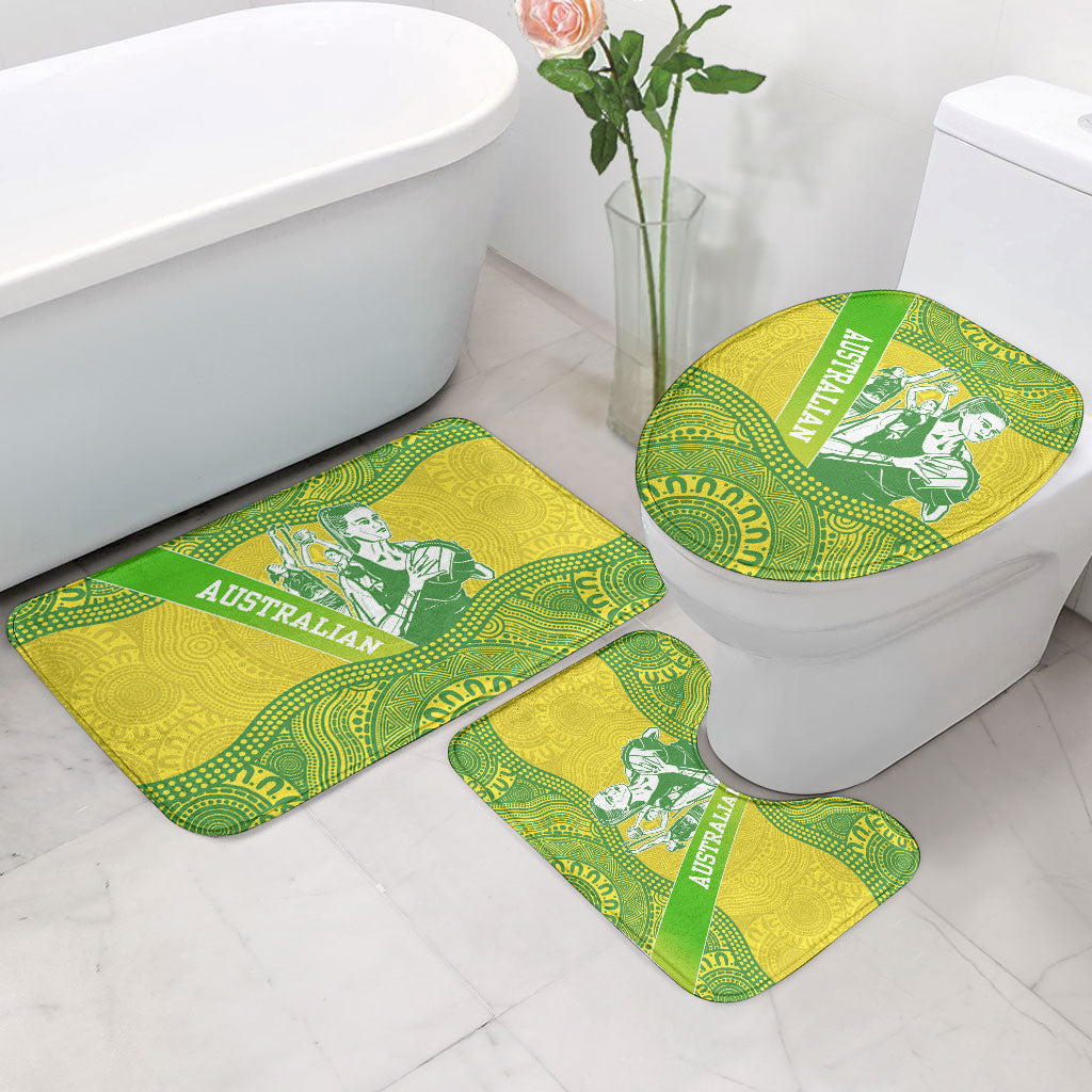 Australian Diamonds Netball Bathroom Set Indigenous Aboriginal Art Style Dot Pattern Graphics