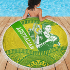 Australian Diamonds Netball Beach Blanket Indigenous Aboriginal Art Style Dot Pattern Graphics