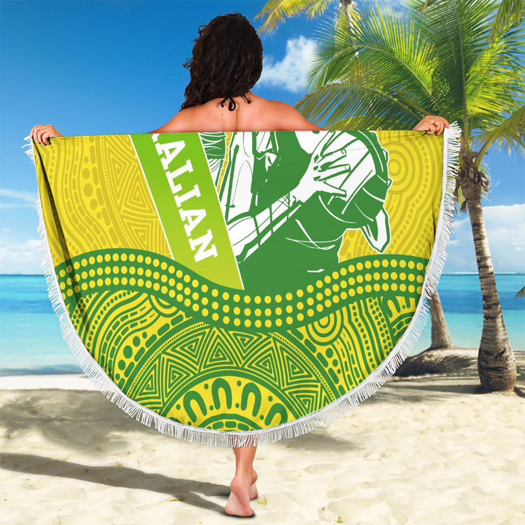 Australian Diamonds Netball Beach Blanket Indigenous Aboriginal Art Style Dot Pattern Graphics