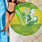 Australian Diamonds Netball Beach Blanket Indigenous Aboriginal Art Style Dot Pattern Graphics