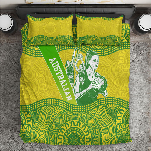 Australian Diamonds Netball Bedding Set Indigenous Aboriginal Art Style Dot Pattern Graphics