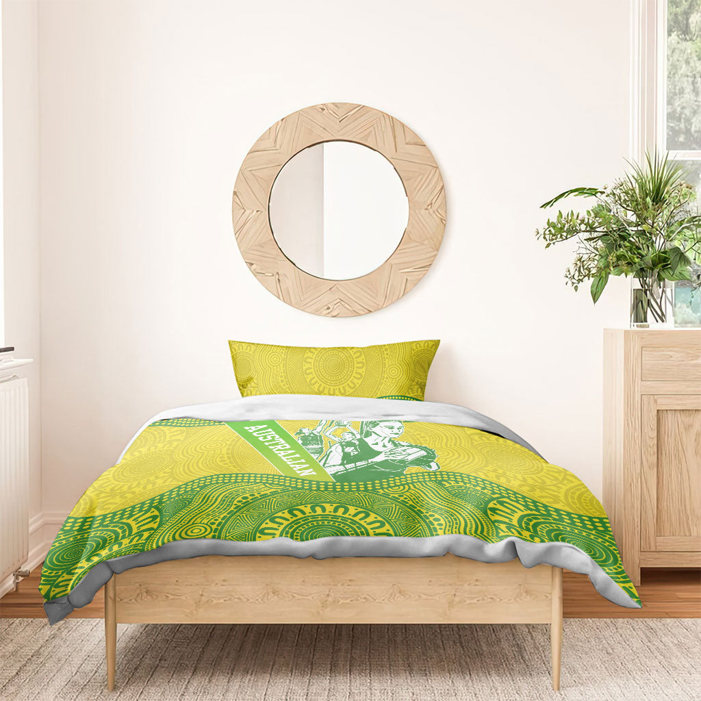 Australian Diamonds Netball Bedding Set Indigenous Aboriginal Art Style Dot Pattern Graphics