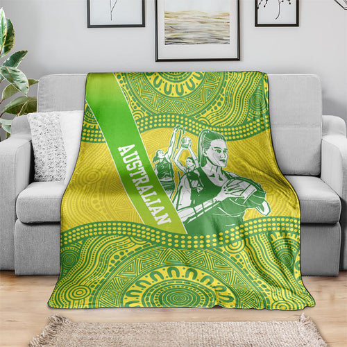 Australian Diamonds Netball Blanket Indigenous Aboriginal Art Style Dot Pattern Graphics