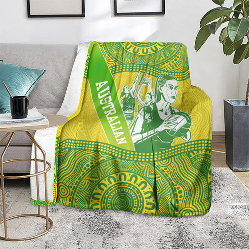 Australian Diamonds Netball Blanket Indigenous Aboriginal Art Style Dot Pattern Graphics