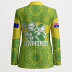 Australian Diamonds Netball Blazer Indigenous Aboriginal Art Style Dot Pattern Graphics