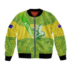 Australian Diamonds Netball Bomber Jacket Indigenous Aboriginal Art Style Dot Pattern Graphics