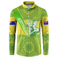 Australian Diamonds Netball Button Sweatshirt Indigenous Aboriginal Art Style Dot Pattern Graphics