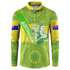 Australian Diamonds Netball Button Sweatshirt Indigenous Aboriginal Art Style Dot Pattern Graphics