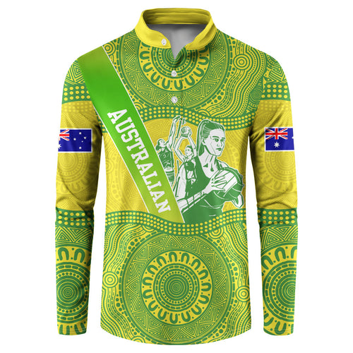 Australian Diamonds Netball Button Sweatshirt Indigenous Aboriginal Art Style Dot Pattern Graphics
