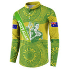 Australian Diamonds Netball Button Sweatshirt Indigenous Aboriginal Art Style Dot Pattern Graphics