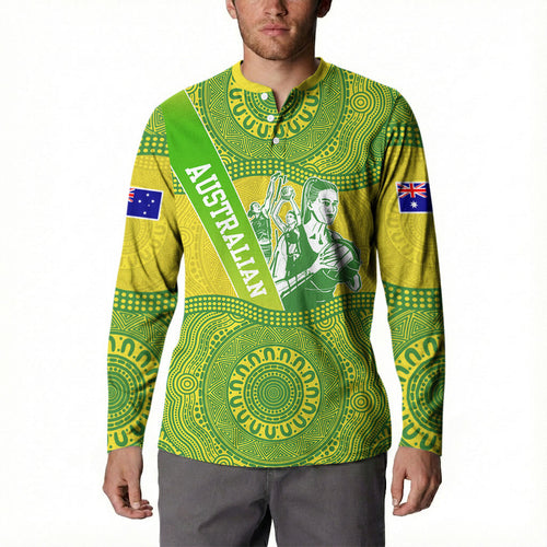 Australian Diamonds Netball Button Sweatshirt Indigenous Aboriginal Art Style Dot Pattern Graphics