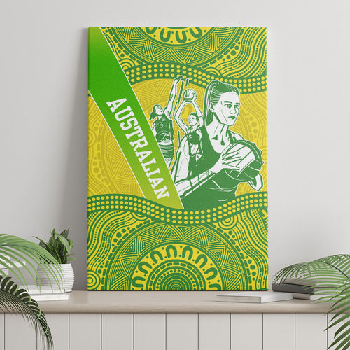 Australian Diamonds Netball Canvas Wall Art Indigenous Aboriginal Art Style Dot Pattern Graphics