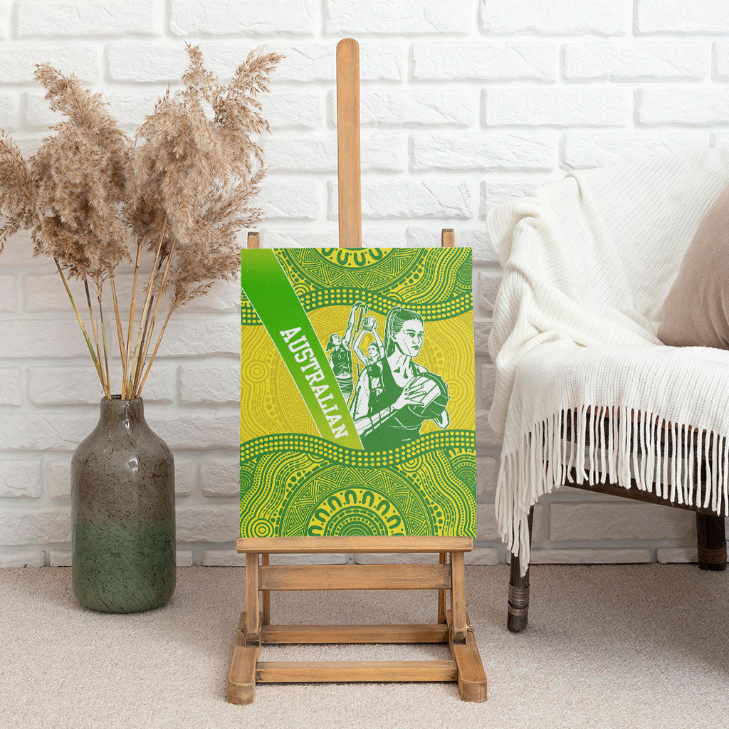Australian Diamonds Netball Canvas Wall Art Indigenous Aboriginal Art Style Dot Pattern Graphics