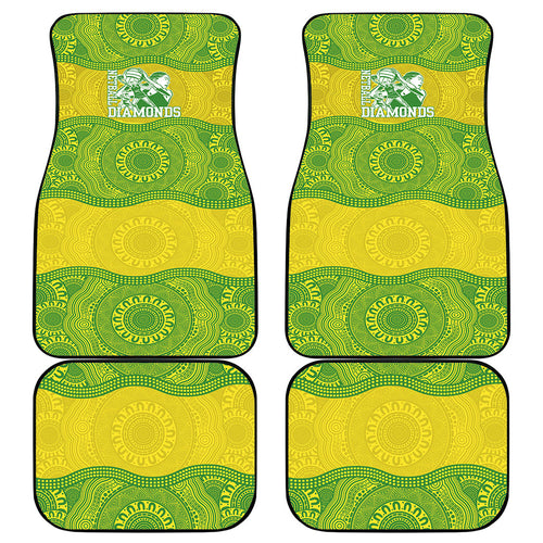 Australian Diamonds Netball Car Mats Indigenous Aboriginal Art Style Dot Pattern Graphics