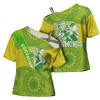 Australian Diamonds Netball Cross Shoulder Shirt Indigenous Aboriginal Art Style Dot Pattern Graphics
