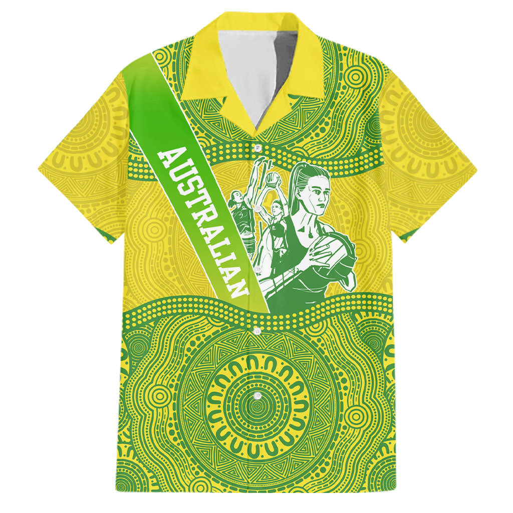 Australian Diamonds Netball Family Matching Off The Shoulder Long Sleeve Dress and Hawaiian Shirt Indigenous Aboriginal Art Style Dot Pattern Graphics