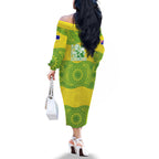Australian Diamonds Netball Family Matching Off The Shoulder Long Sleeve Dress and Hawaiian Shirt Indigenous Aboriginal Art Style Dot Pattern Graphics