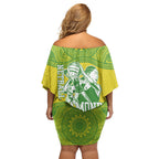 Australian Diamonds Netball Family Matching Off Shoulder Short Dress and Hawaiian Shirt Indigenous Aboriginal Art Style Dot Pattern Graphics