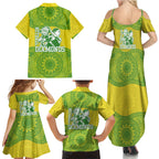 Australian Diamonds Netball Family Matching Summer Maxi Dress and Hawaiian Shirt Indigenous Aboriginal Art Style Dot Pattern Graphics