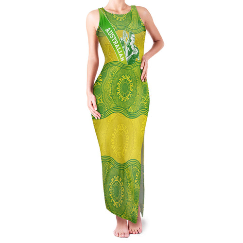 Australian Diamonds Netball Family Matching Tank Maxi Dress and Hawaiian Shirt Indigenous Aboriginal Art Style Dot Pattern Graphics